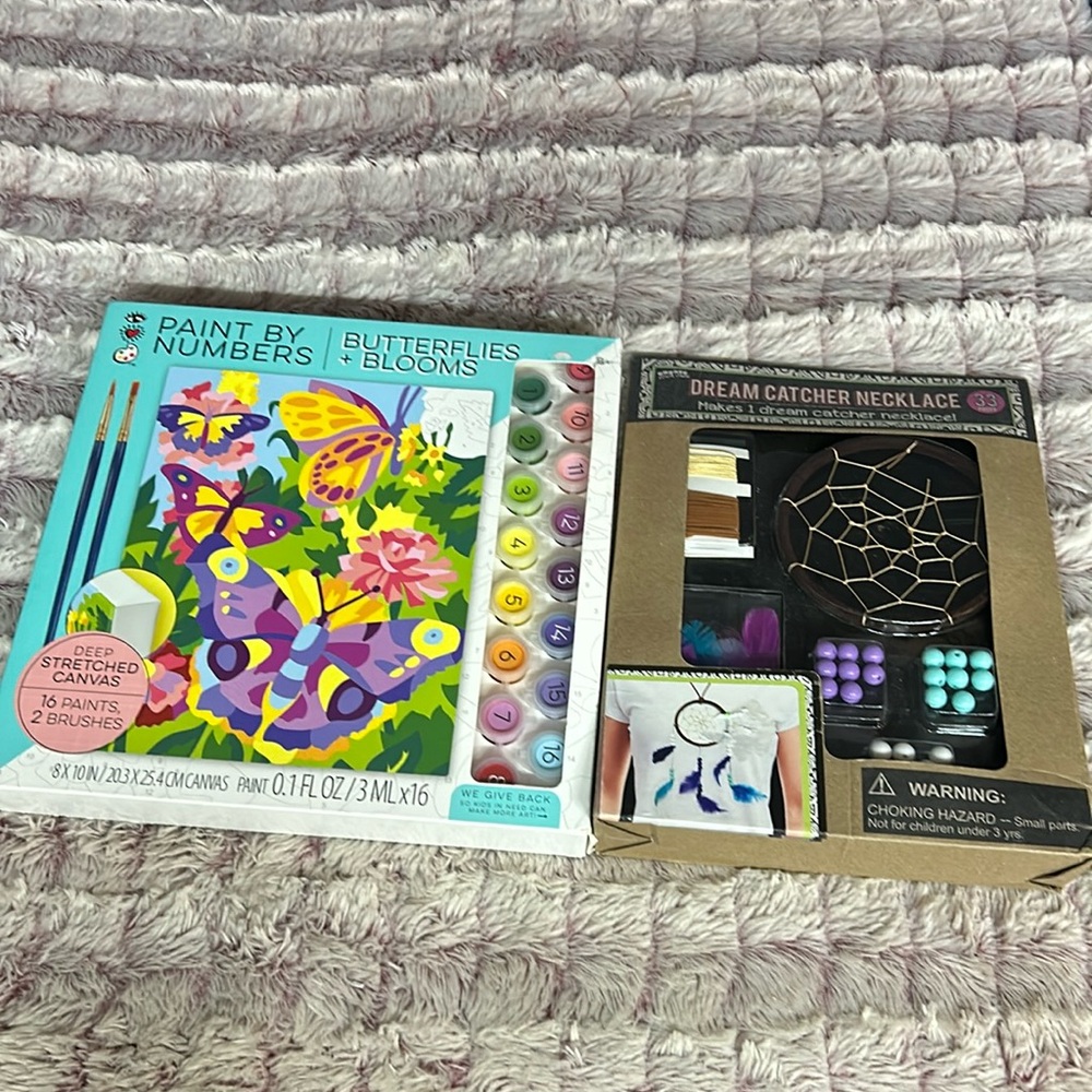 2 kits Paint by Number & Dream Catcher necklace